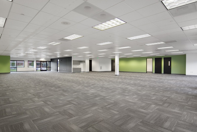 new office flooring installed during office remodel