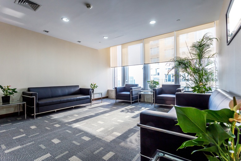 medical waiting room professionally painted in neutral paint color