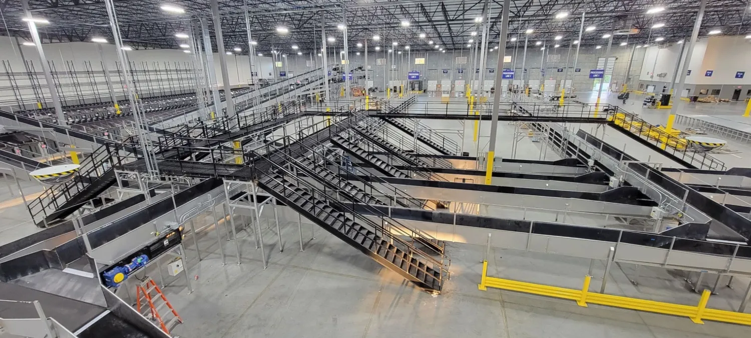 ups sorting facility conveyor finish painting project